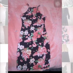 CUTE FLORAL TIGHT DRESS
